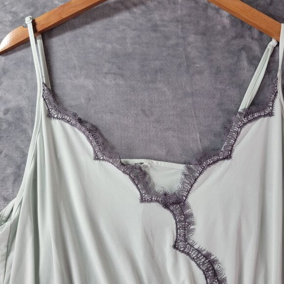 Womens Green‎ Peplum Cami Top Scallop Lace Trim Sleeveless Casual lace cami Vibe - Picture 4 of 9